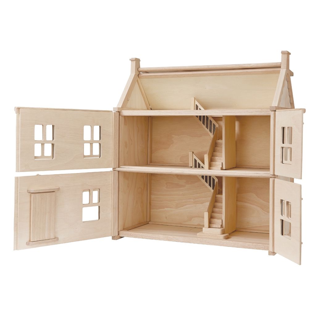 PlanToys natural Victorian Dollhouse wooden toy ของเล่นไม้แปลนทอยส์ บ้านวิคตอเรี่ยน ประเภทบ้านตุ๊กตา สำหรับอายุ 3 ปีขึ้นไป