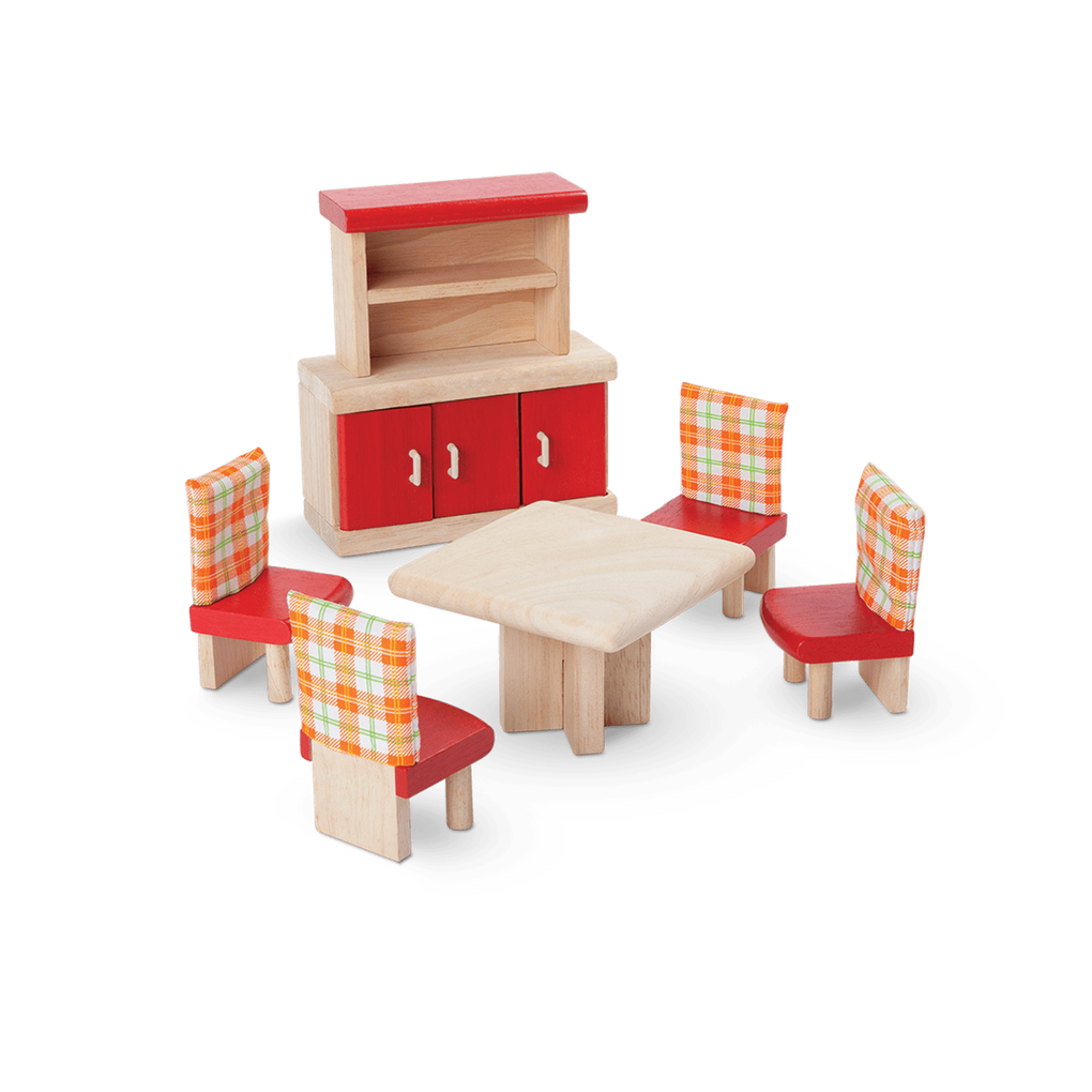 PlanToys Dining Room wooden toy ของเล่นไม้แปลนทอยส์ ชุดห้องอาหารสไตล์ใหม่ ประเภทบ้านตุ๊กตา สำหรับอายุ 3 ปีขึ้นไป