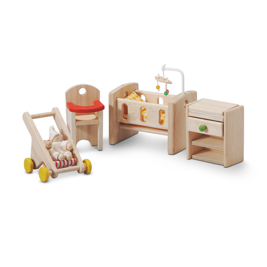 PlanToys Nursery wooden toy ของเล่นไม้แปลนทอยส์ ชุดห้องเด็กแรกเกิด ประเภทบ้านตุ๊กตา สำหรับอายุ 3 ปีขึ้นไป