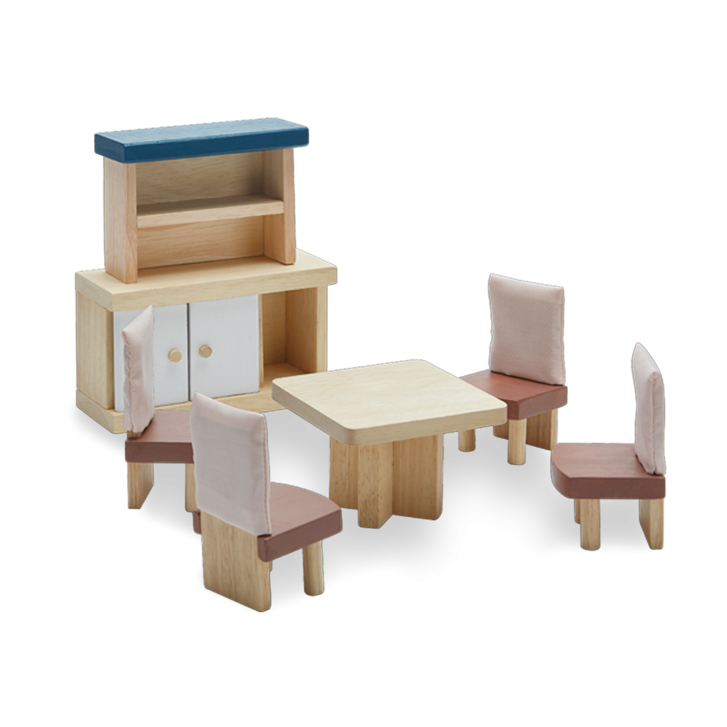 PlanToys orchard Dining Room wooden toy ของเล่นไม้แปลนทอยส์ ห้องกินข้าว ประเภทบ้านตุ๊กตา สำหรับอายุ 3 ปีขึ้นไป