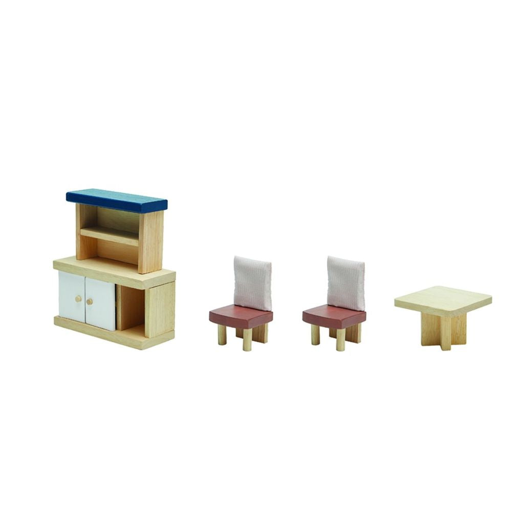 PlanToys orchard Dining Room wooden toy ของเล่นไม้แปลนทอยส์ ห้องกินข้าว ประเภทบ้านตุ๊กตา สำหรับอายุ 3 ปีขึ้นไป