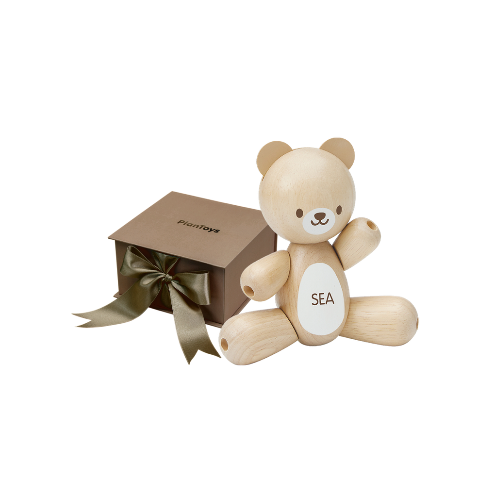 PlanToys Happy Valentine's Day Couple wooden bears น้องหมีสื่อรัก หมีวาเลนไทน์