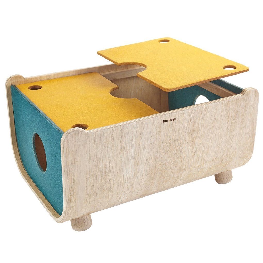 PlanToys Toy Chest wooden material ของใช้ไม้แปลนทอยส์ กล่องเก็บของ สำหรับอายุ 3 ปีขึ้นไป