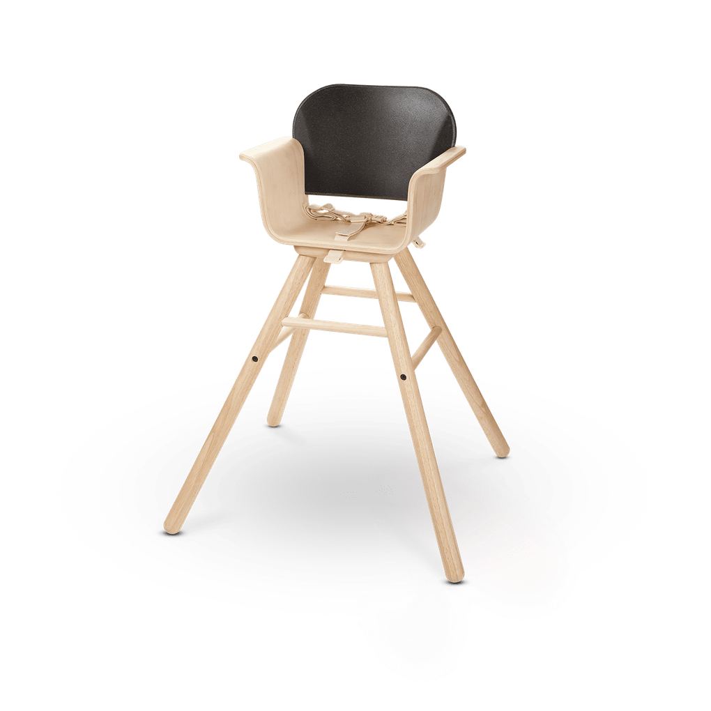 PlanToys black High Chair - Black wooden material ของใช้ไม้แปลนทอยส์ เก้าอี้สูงสำหรับเด็ก สำหรับอายุ 6 เดือนขึ้นไป