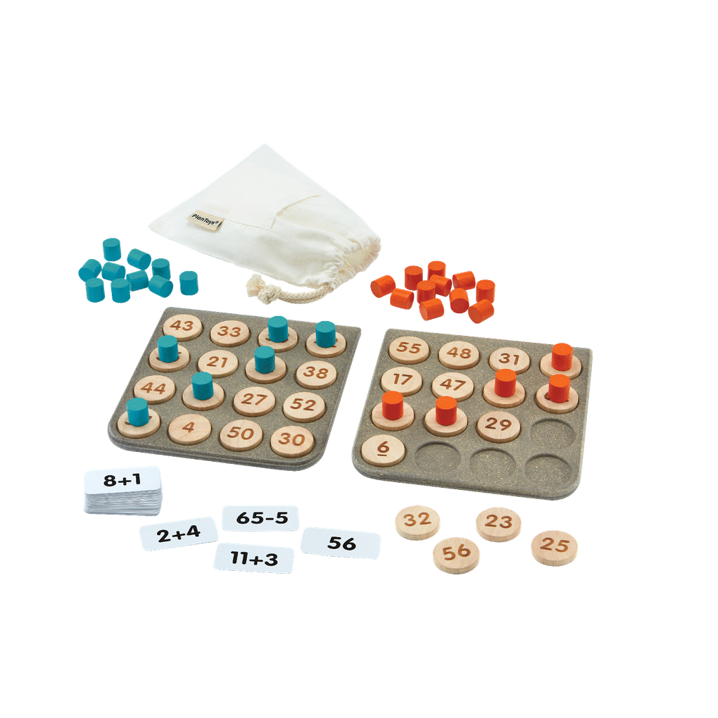 PlanToys Math Bingo wooden toy Better Aging ของเล่นไม้แปลนทอยส์ เกมบิงโก ของเล่นผู้สูงอายุ สำหรับทุกวัย