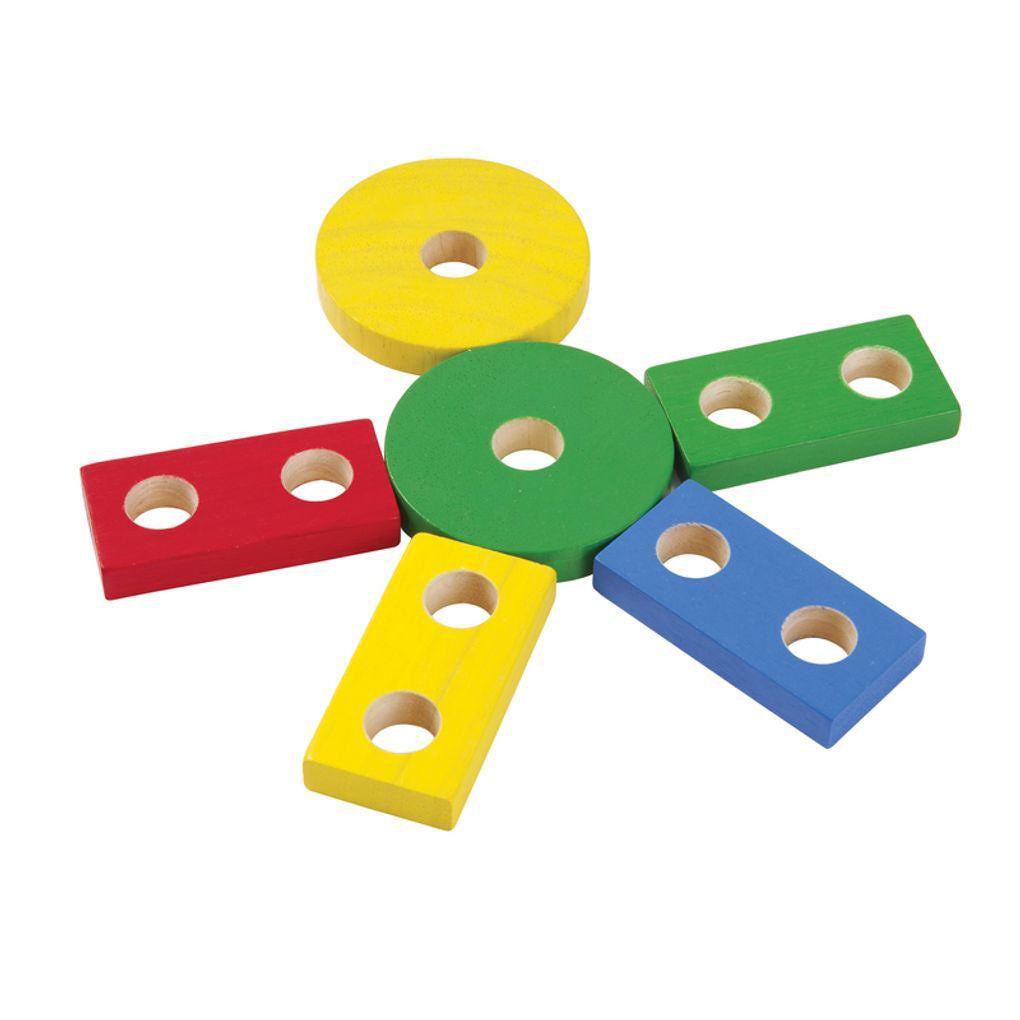 PlanToys Geometric Sorting Board wooden toy ของเล่นไม้แปลนทอยส์ แป้นเรขาสวมหลัก ของเล่นฝึกทักษะ สำหรับอายุ 2 ปีขึ้นไป