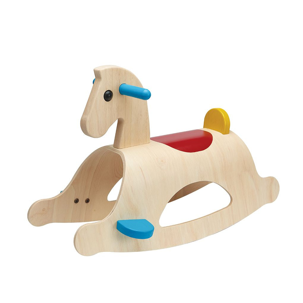 PlanToys natural Palomino wooden toy ของเล่นไม้แปลนทอยส์ ม้าโยกพาโลมิโน ประเภทของเล่นชวนเคลื่อนไหว สำหรับอายุ 2 ปีขึ้นไป