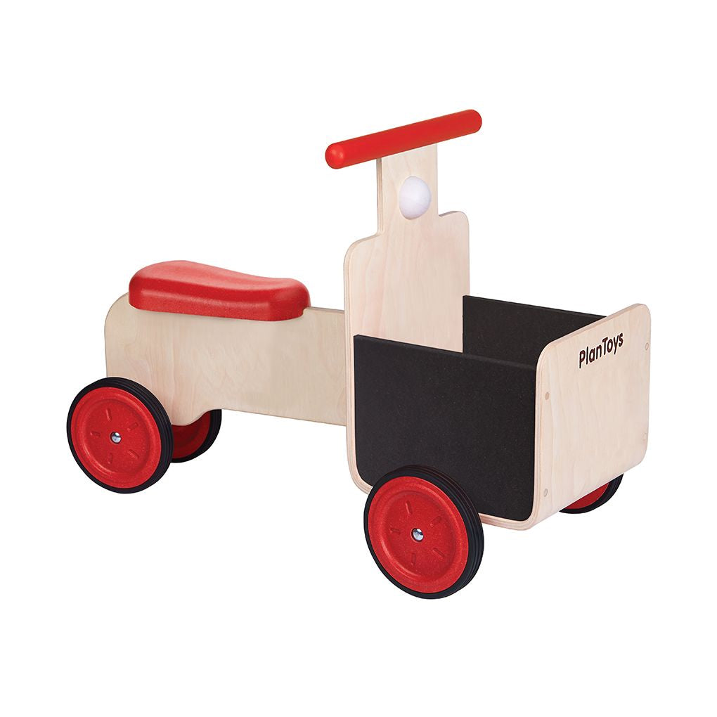 PlanToys Delivery Bike wooden toy ของเล่นไม้แปลนทอยส์ รถส่งของ ประเภทของเล่นชวนเคลื่อนไหว สำหรับอายุ 18 เดือนขึ้นไป