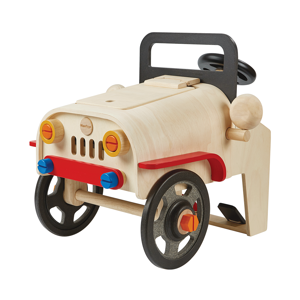 PlanToys Motor Mechanic wooden toy ของเล่นไม้แปลนทอยส์ ชุดซ่อมรถ ประเภทบทบาทสมมุติ สำหรับอายุ 3 ปีขึ้นไป