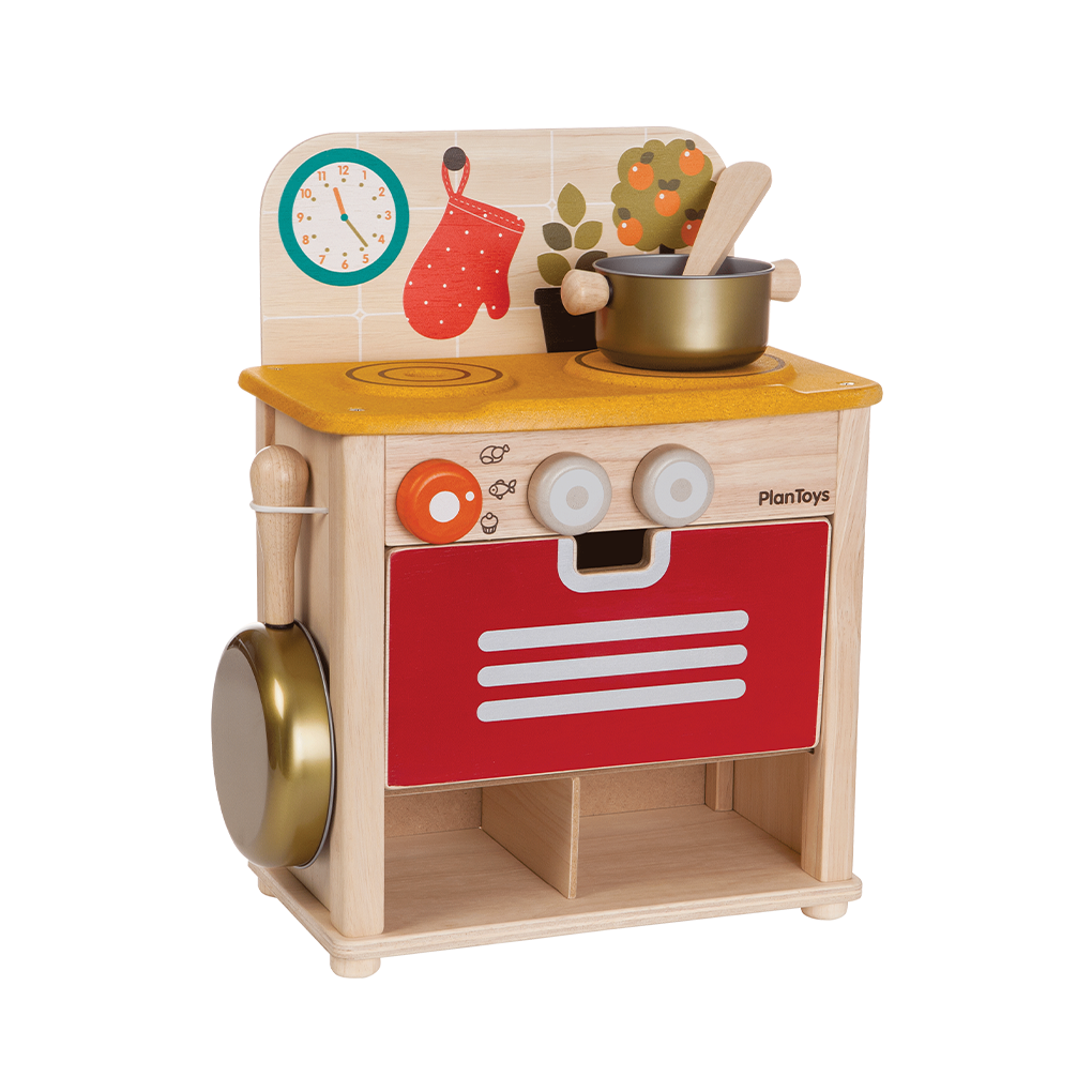 PlanToys Kitchen Set wooden toy ของเล่นไม้แปลนทอยส์ ชุดครัวมินิ ประเภทชุดครัว สำหรับอายุ 2 ปีขึ้นไป