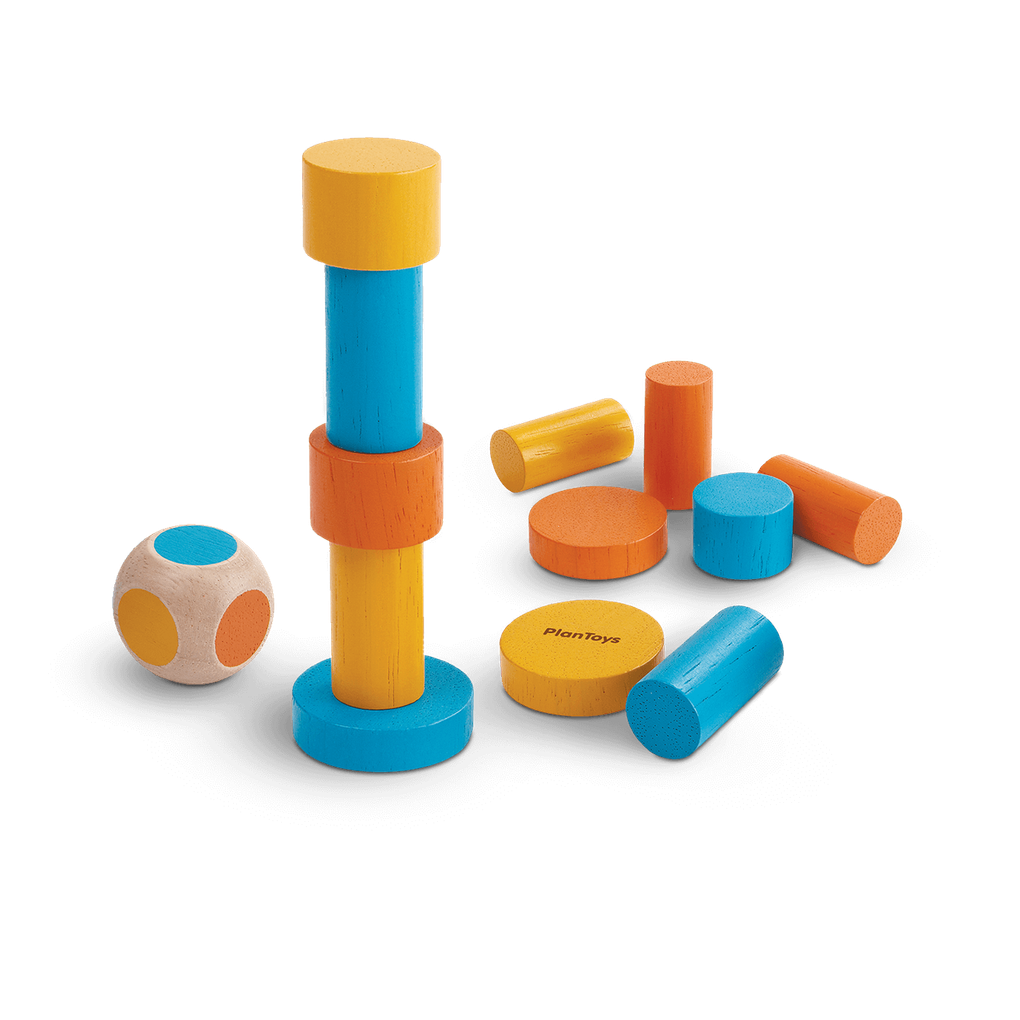 PlanToys Stacking Game wooden toy ของเล่นไม้แปลนทอยส์ เกมบล็อกไม้เรียงซ้อน ประเภทเกมพกพา สำหรับอายุ 3-99 ปี