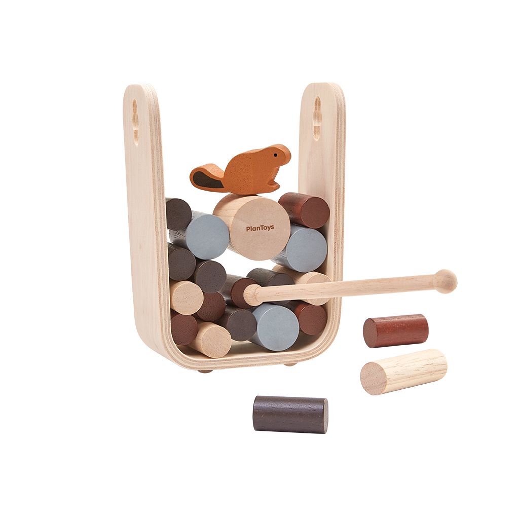 PlanToys Timber Tumble wooden toy ของเล่นไม้แปลนทอยส์ เกมทลายท่อนซุง ประเภทเกมฝึกคิด สำหรับอายุ 3 ปีขึ้นไป