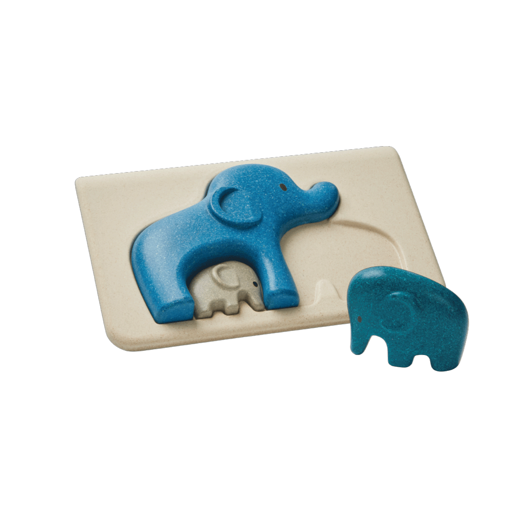 PlanToys Elephant Puzzle wooden toy ของเล่นไม้แปลนทอยส์ จิ๊กซอว์ช้าง ประเภทเกมฝึกคิด สำหรับอายุ 18 เดือนขึ้นไป