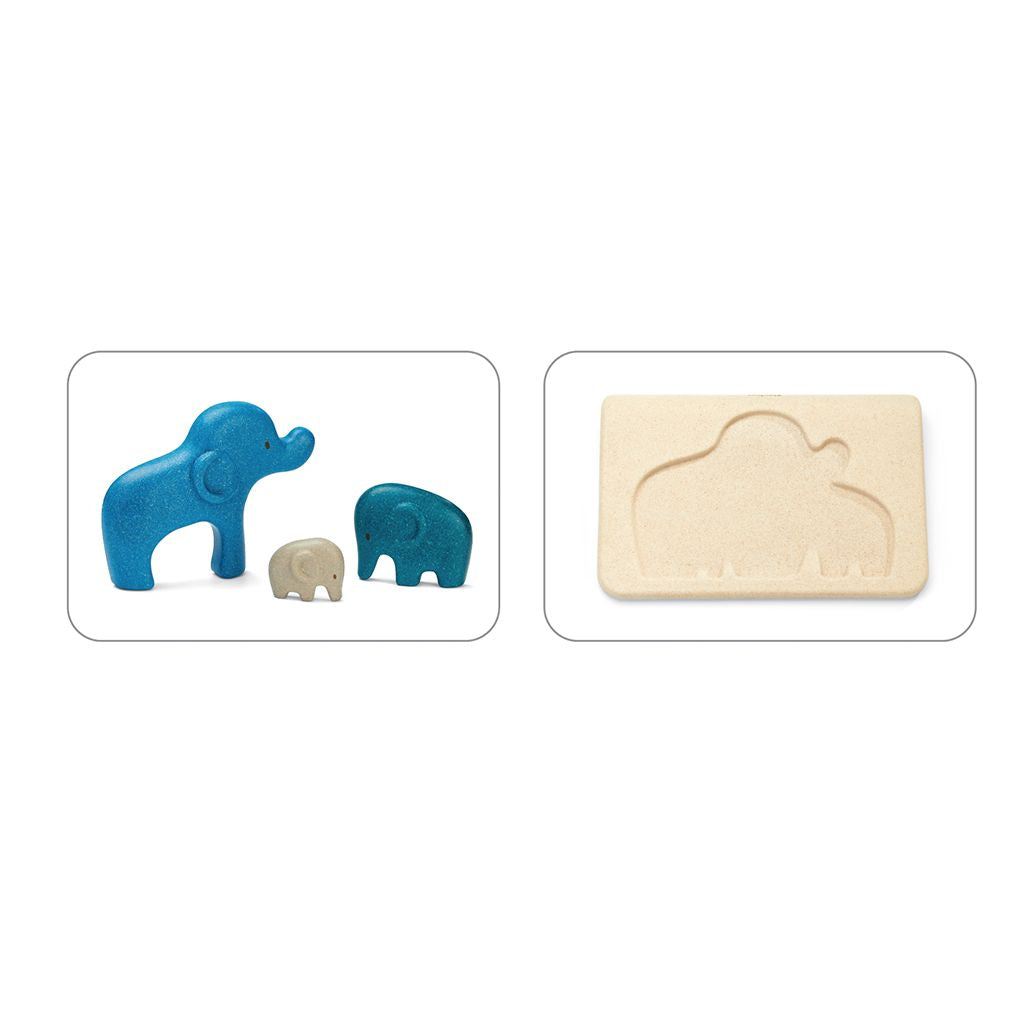 PlanToys Elephant Puzzle wooden toy ของเล่นไม้แปลนทอยส์ จิ๊กซอว์ช้าง ประเภทเกมฝึกคิด สำหรับอายุ 18 เดือนขึ้นไป