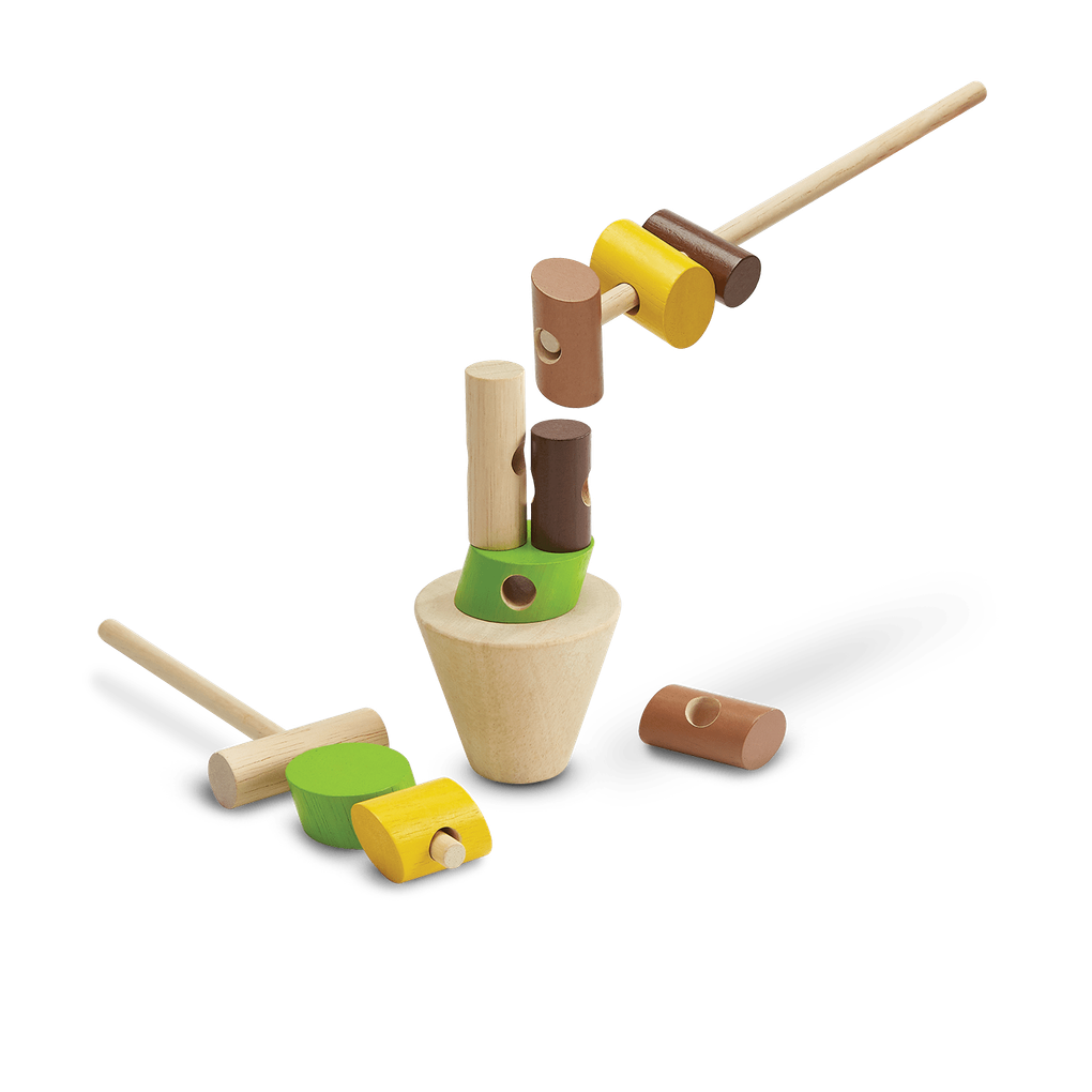 PlanToys Stacking Logs wooden toy ของเล่นไม้แปลนทอยส์ เกมเรียงท่อนไม้ ประเภทเกมฝึกคิด สำหรับอายุ 3 ปีขึ้นไป