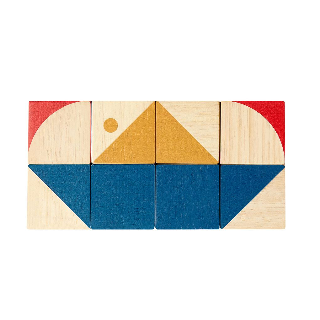 PlanToys Geo Pattern Cubes wooden toy ของเล่นไม้แปลนทอยส์ จิ๊กซอว์บล็อกเรขาคณิต ประเภทเกมฝึกคิด สำหรับอายุ 3 ปีขึ้นไป