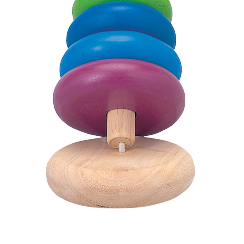 PlanToys Stacking Ring wooden toy ของเล่นไม้แปลนทอยส์ ชุดเรียงวงแหวนซ้อน ของเล่นฝึกทักษะ สำหรับอายุ 12 เดือนขึ้นไป