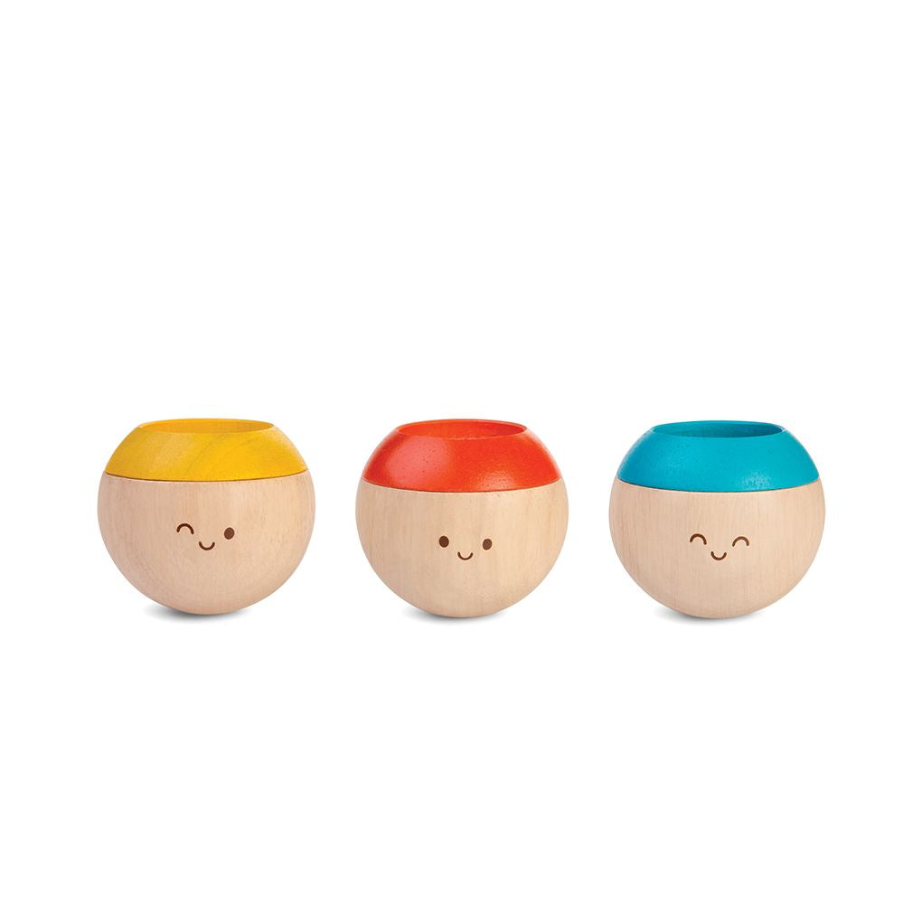 PlanToys Sensory Tumbling wooden toy ของเล่นไม้แปลนทอยส์ สามสีสัมผัส ประเภทของเล่นเด็กอ่อน สำหรับอายุ 6 เดือนขึ้นไป