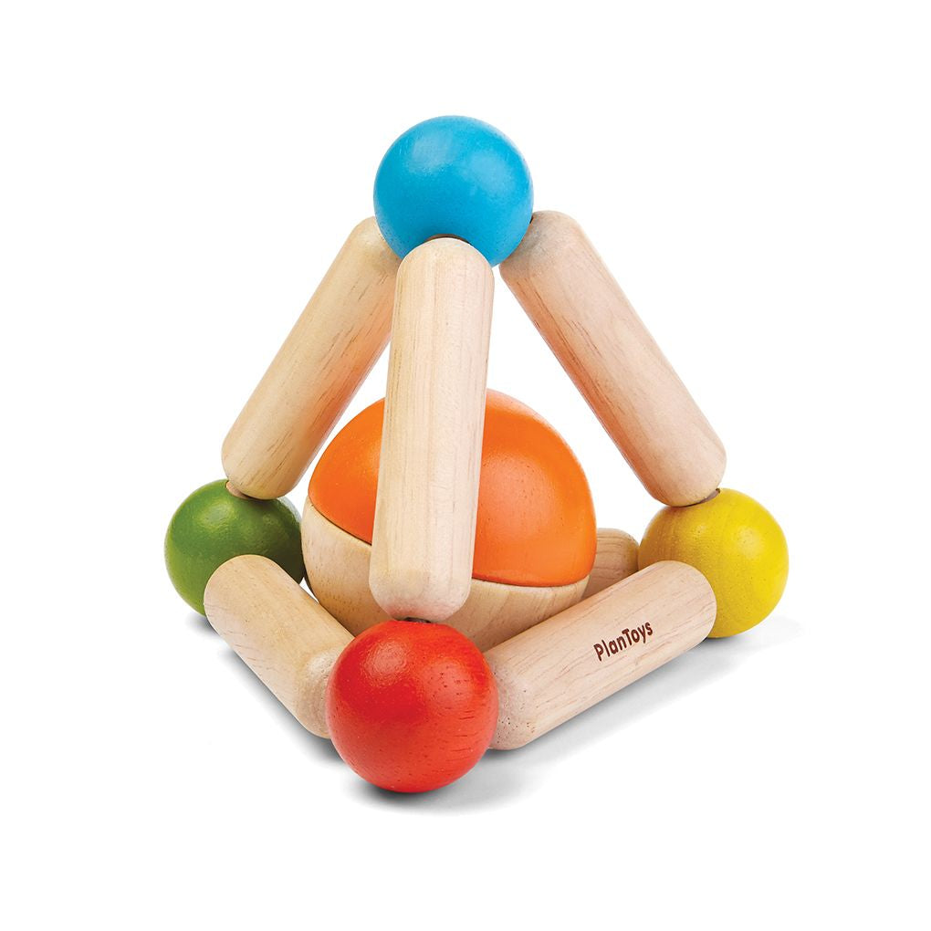 PlanToys Triangle Clutching Toy wooden toy ของเล่นไม้แปลนทอยส์ ปิรามิดแสนกล ประเภทของเล่นเด็กอ่อน สำหรับอายุ 6 เดือนขึ้นไป