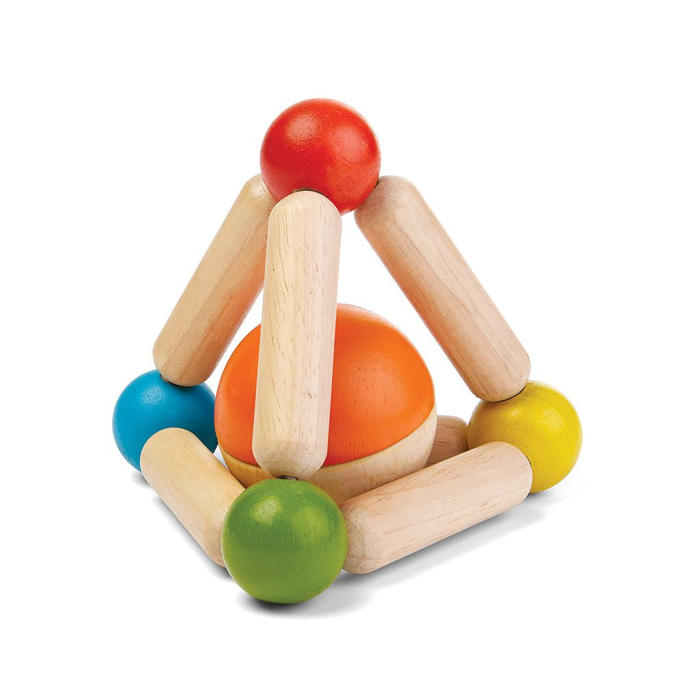 PlanToys Triangle Clutching Toy wooden toy ของเล่นไม้แปลนทอยส์ ปิรามิดแสนกล ประเภทของเล่นเด็กอ่อน สำหรับอายุ 6 เดือนขึ้นไป