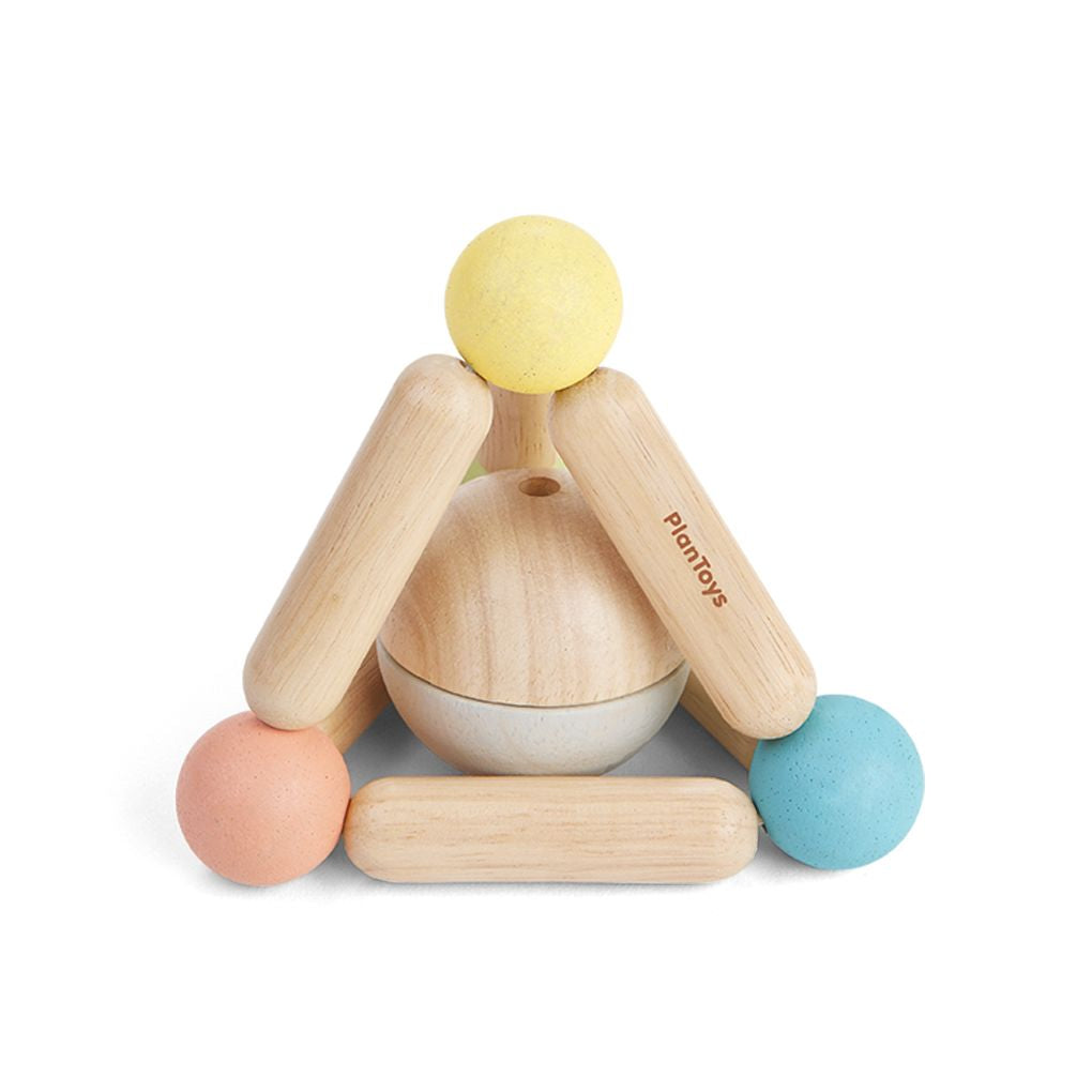 PlanToys pastel Triangle Clutching Toy wooden toy ของเล่นไม้แปลนทอยส์ ปิรามิดแสนกล ประเภทของเล่นเด็กอ่อน สำหรับอายุ 6 เดือนขึ้นไป