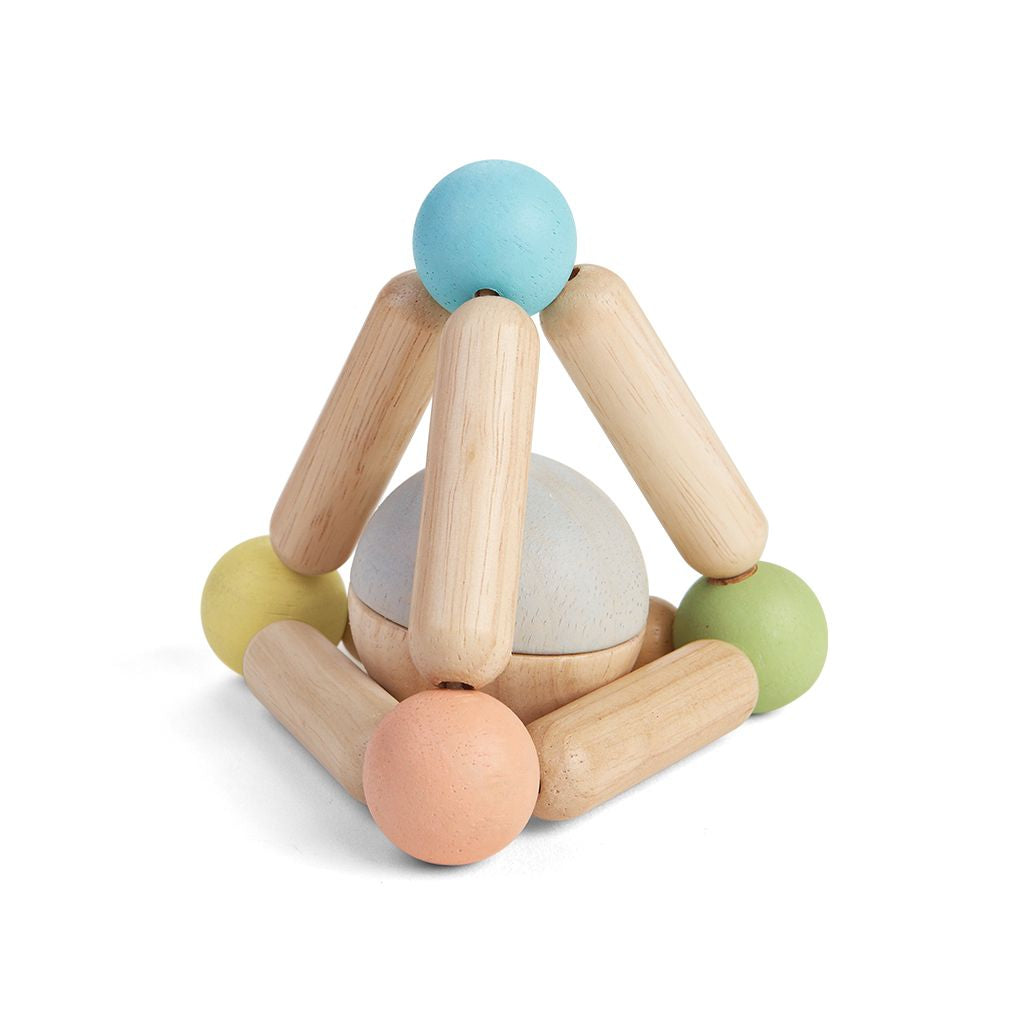 PlanToys pastel Triangle Clutching Toy wooden toy ของเล่นไม้แปลนทอยส์ ปิรามิดแสนกล ประเภทของเล่นเด็กอ่อน สำหรับอายุ 6 เดือนขึ้นไป