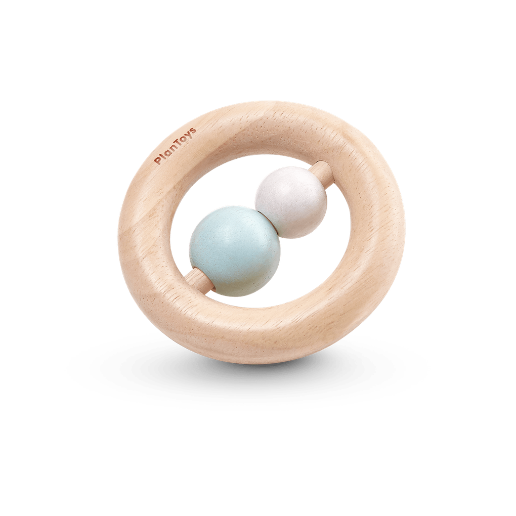 PlanToys pastel Ring Rattle wooden toy ของเล่นไม้แปลนทอยส์ วงแหวนสร้างเสียง ประเภทของเล่นเด็กอ่อน สำหรับอายุ 0-6 เดือน