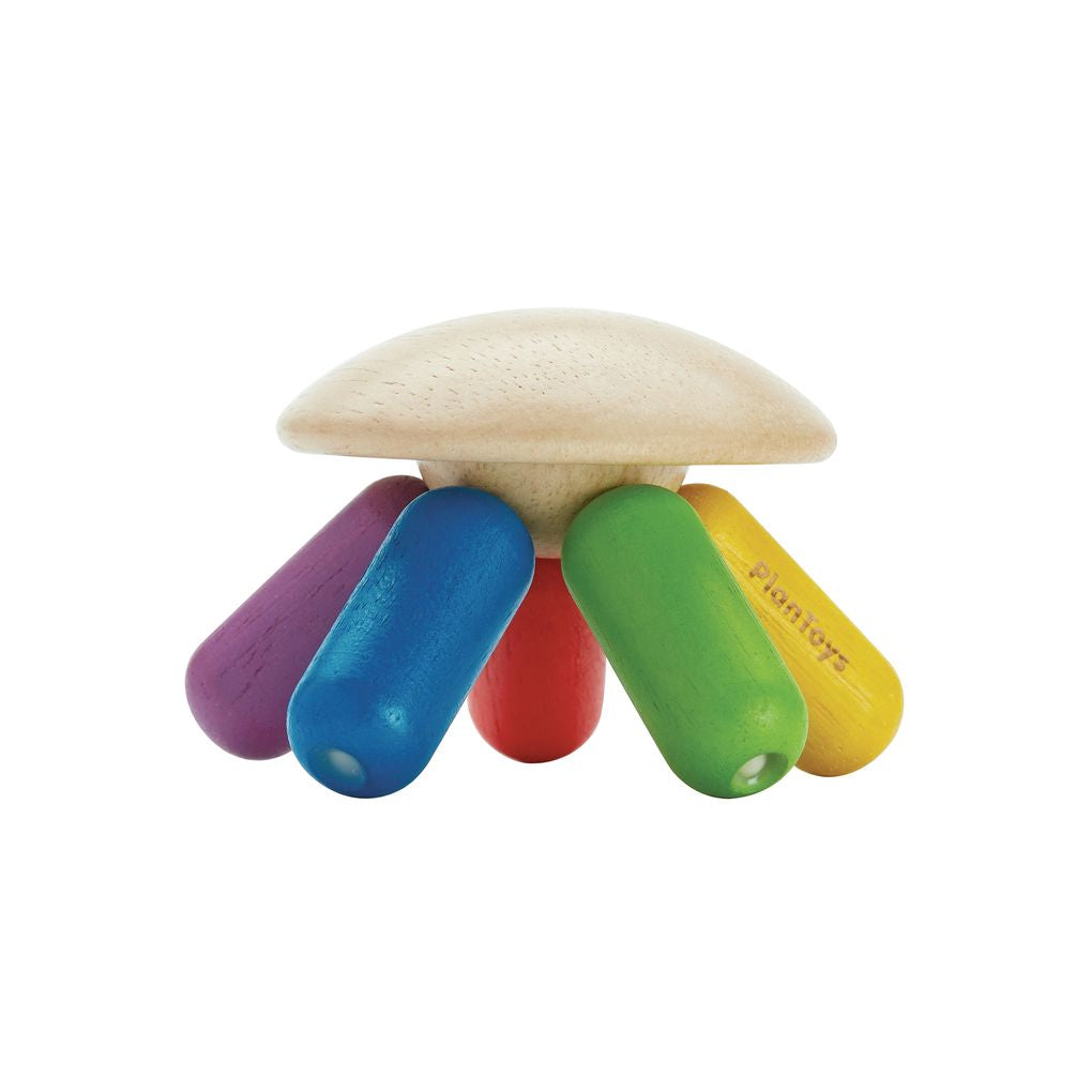 PlanToys Flexi Jellyfish wooden toy ของเล่นไม้แปลนทอยส์ แมงกะพรุนเฟลกซี ประเภทของเล่นเด็กอ่อน สำหรับอายุ 6 เดือนขึ้นไป