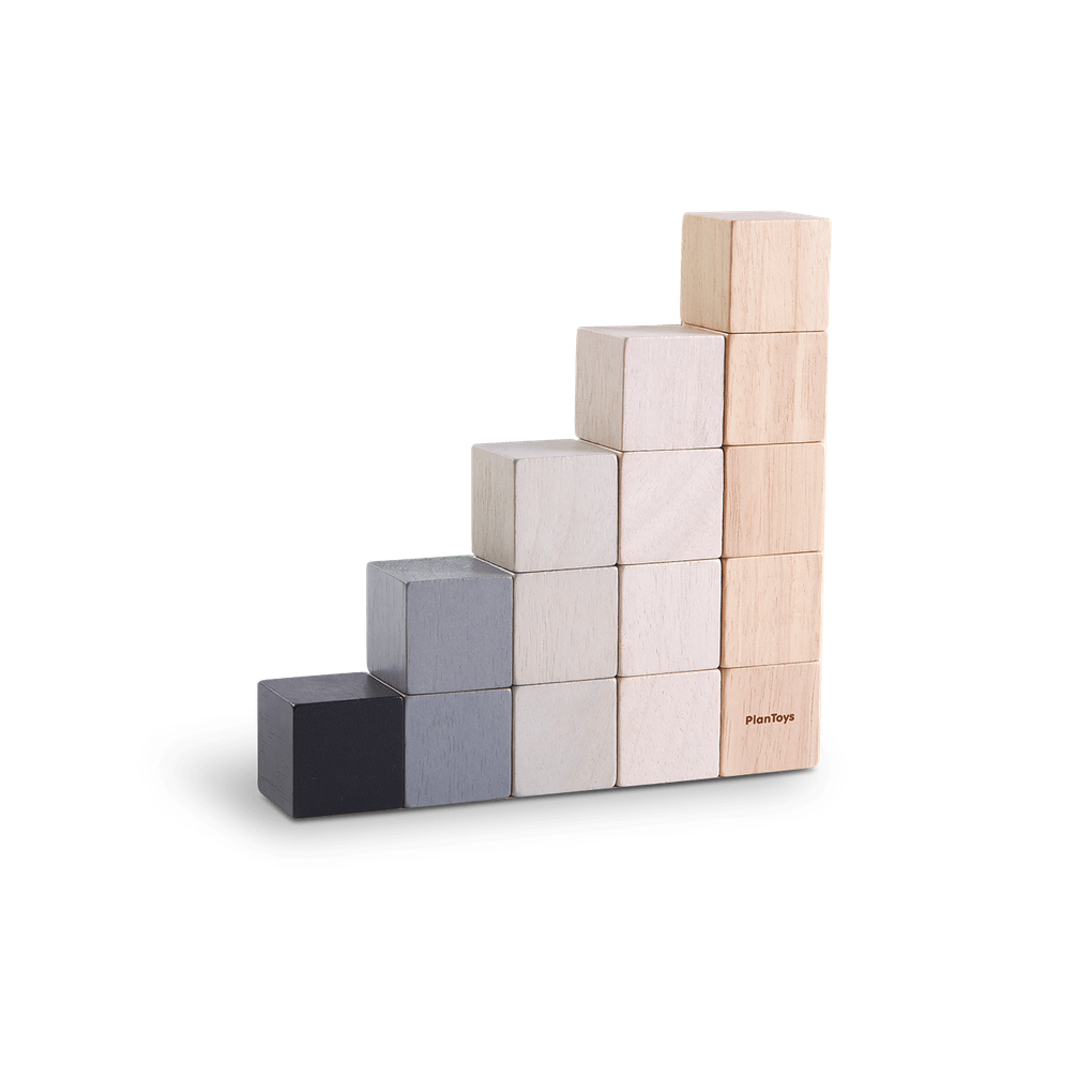 PlanToys Cubes wooden toy ของเล่นไม้แปลนทอยส์ บล็อกไม้สอนนับ ของเล่นฝึกทักษะ สำหรับอายุ 18 เดือนขึ้นไป