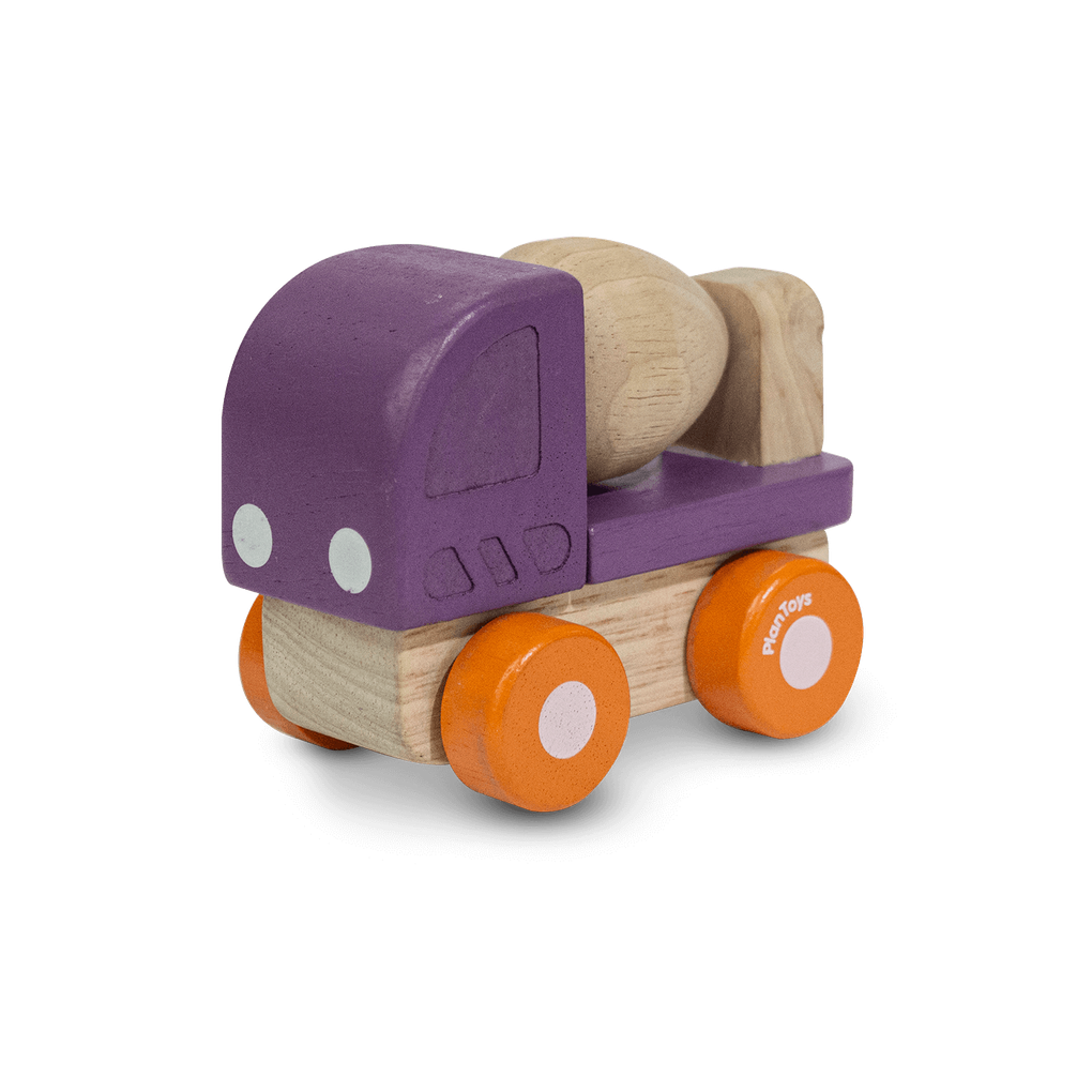 PlanToys Mini Cement Truck wooden toy ของเล่นไม้แปลนทอยส์ รถขนปูน ประเภทของเล่นชวนเคลื่อนไหว สำหรับอายุ 12 เดือนขึ้นไป