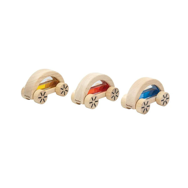 PlanToys Wautomobile wooden toy ของเล่นไม้แปลนทอยส์ รถบล็อกโค้งน้ำ ประเภทของเล่นชวนเคลื่อนไหว สำหรับอายุ 18 เดือนขึ้นไป