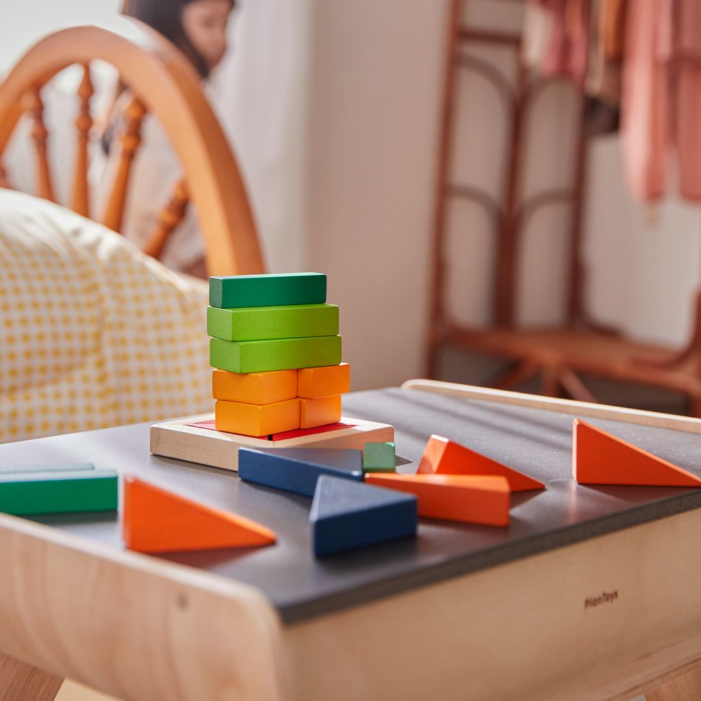 PlanToys Fraction Blocks - Unit Plus wooden toy ของเล่นไม้แปลนทอยส์ ชุดบล็อกเศษส่วน-ยูนิตพลัส ของเล่นฝึกทักษะ สำหรับอายุ 2 ปีขึ้นไป