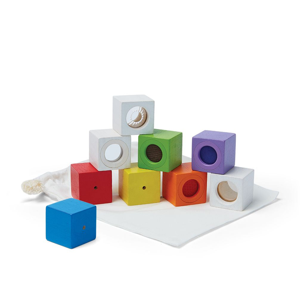 PlanToys Activity Blocks wooden toy ของเล่นไม้แปลนทอยส์ บล็อกกิจกรรม ประเภทของเล่นเด็กอ่อน สำหรับอายุ 12 เดือนขึ้นไป