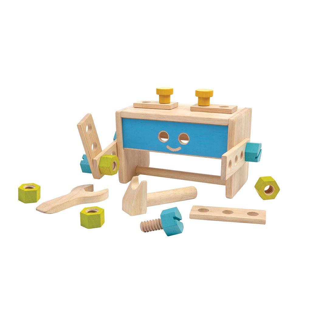 PlanToys Robot Toolbox wooden toy ของเล่นไม้แปลนทอยส์ กล่องหุ่นยนต์ช่าง ประเภทบล็อกและการต่อโครงสร้าง สำหรับอายุ 3 ปีขึ้นไป