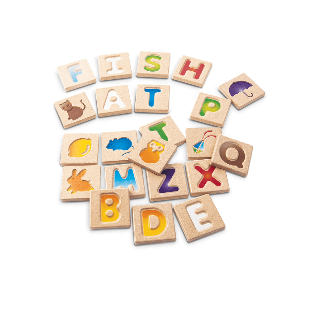 PlanToys Alphabet A-Z (Gradient) wooden toy ของเล่นไม้แปลนทอยส์ ตัวอักษร A-Z ของเล่นฝึกทักษะ สำหรับอายุ 2 ปีขึ้นไป