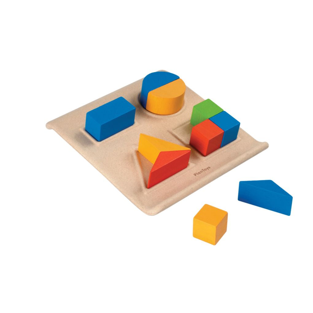 PlanToys Fraction Fun wooden toy ของเล่นไม้แปลนทอยส์ บล็อกเศษส่วน ของเล่นฝึกทักษะ สำหรับอายุ 3 ปีขึ้นไป