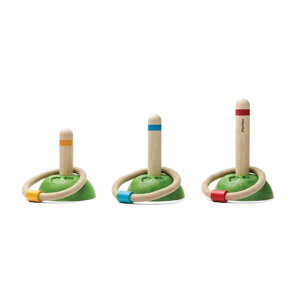 PlanToys Meadow Ring Toss wooden toy ของเล่นไม้แปลนทอยส์ โยนห่วงสวนสวย ประเภทของเล่นชวนเคลื่อนไหว สำหรับอายุ 3 ปีขึ้นไป