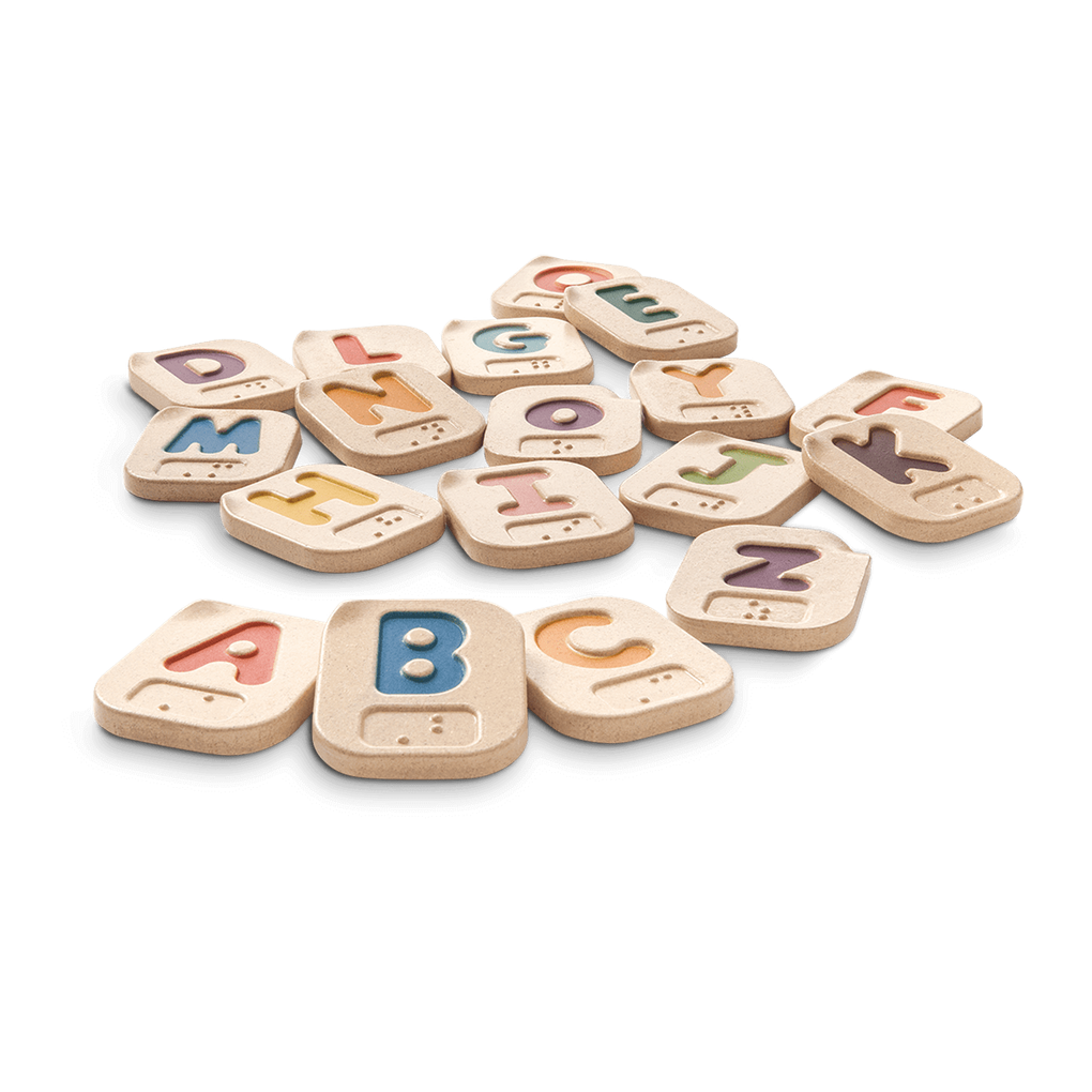PlanToys Braille Alphabet A-Z wooden toy ของเล่นไม้แปลนทอยส์ อักษรเบลล์ A-Z ของเล่นฝึกทักษะ สำหรับอายุ 2 ปีขึ้นไป