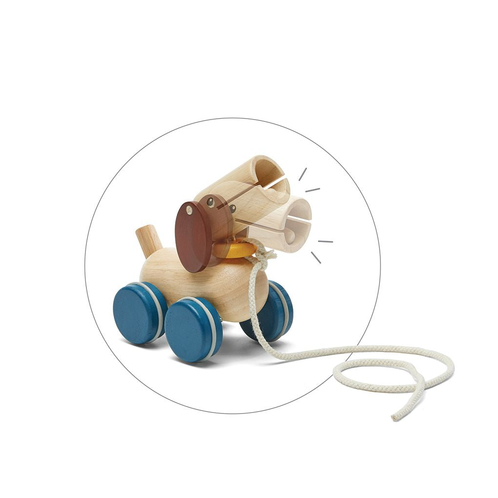 PlanToys Push & Pull Puppy wooden toy ของเล่นไม้แปลนทอยส์ หมาน้อยผลักเดิน ประเภทผลักและลากจูง สำหรับอายุ 12 เดือนขึ้นไป