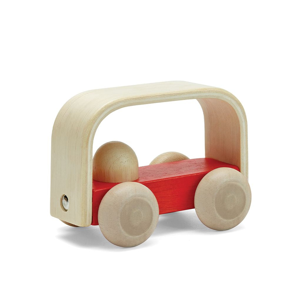 PlanToys Vroom Bus wooden toy ของเล่นไม้แปลนทอยส์ รถบัสวีรูม ประเภทของเล่นชวนเคลื่อนไหว สำหรับอายุ 12 เดือนขึ้นไป