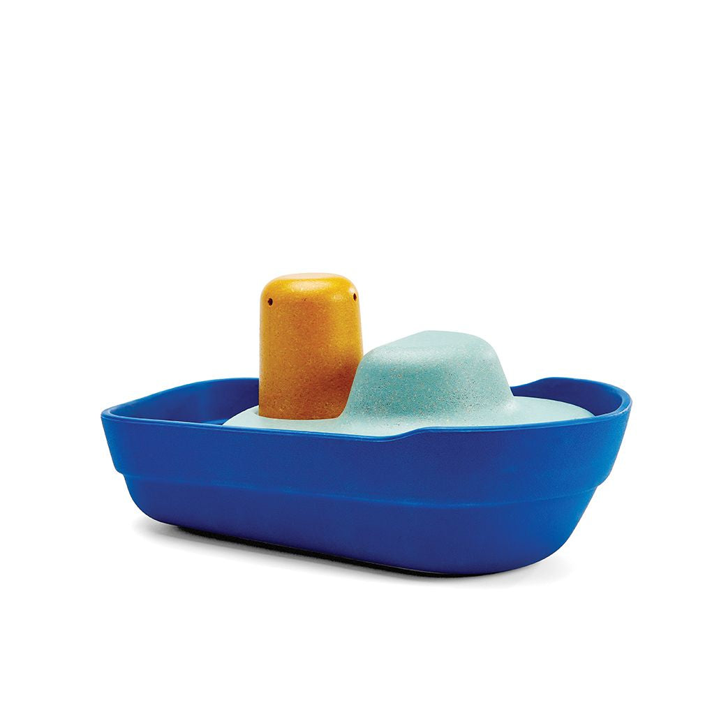 PlanToys Tugboat wooden toy ของเล่นไม้แปลนทอยส์ เรือลากจูง ประเภทของเล่นในน้ำ สำหรับอายุ 2 ปีขึ้นไป