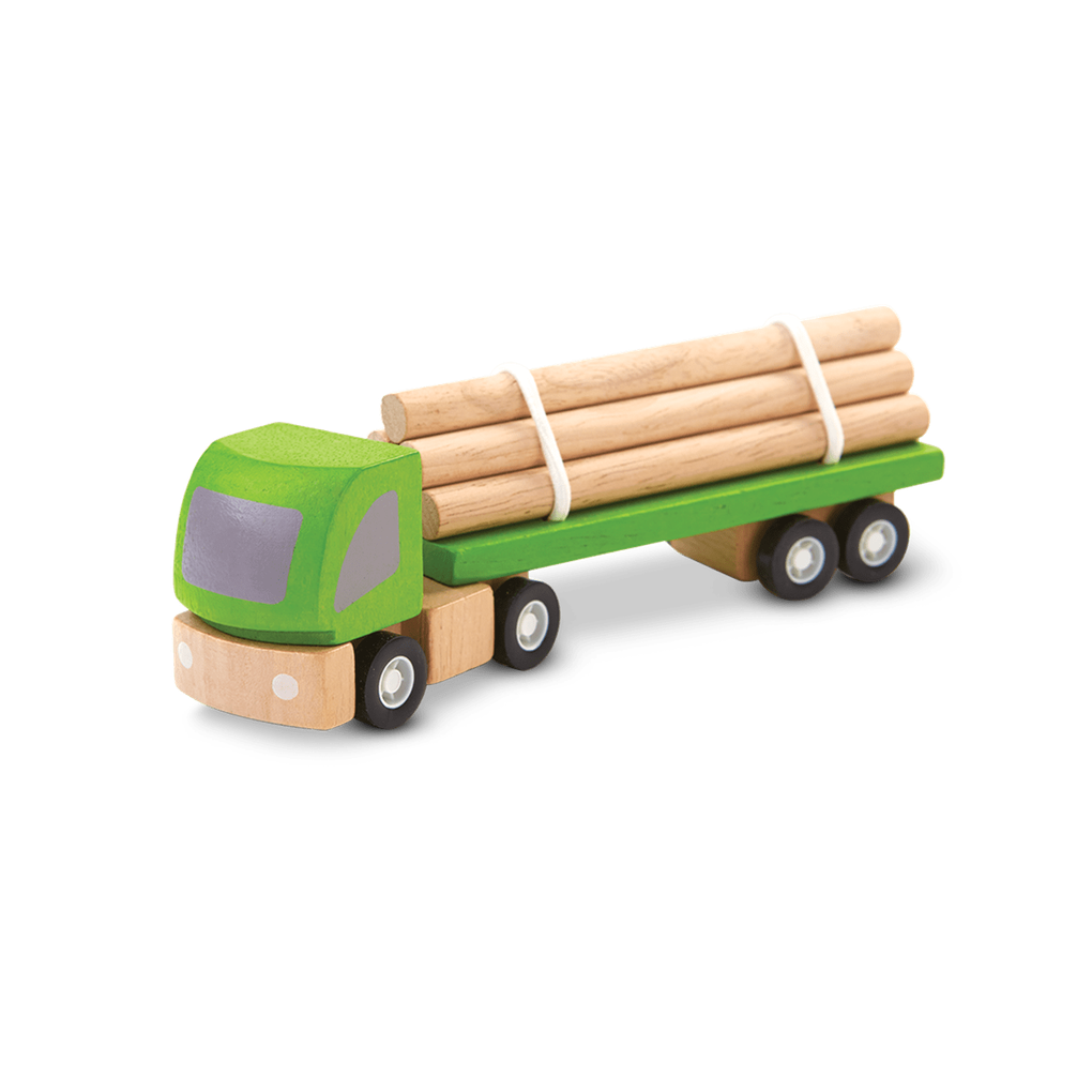 PlanToys Logging Truck wooden toy ของเล่นไม้แปลนทอยส์ รถไม้ซุง ประเภทบทบาทสมมุติ สำหรับอายุ 3 ปีขึ้นไป