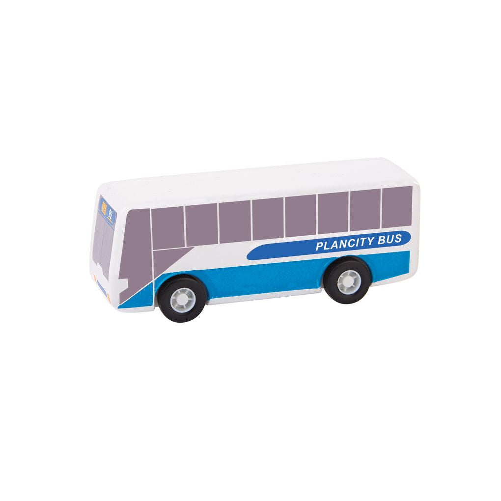 PlanToys Bus wooden toy ของเล่นไม้แปลนทอยส์ รถบัส ประเภทบทบาทสมมุติ สำหรับอายุ 3 ปีขึ้นไป