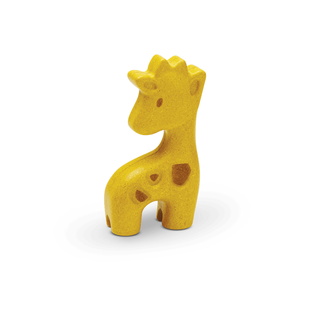 PlanToys yellow Giraffe wooden toy ของเล่นไม้แปลนทอยส์ ตุ๊กตายีราฟ ประเภทบทบาทสมมุติ สำหรับอายุ 12 เดือนขึ้นไป
