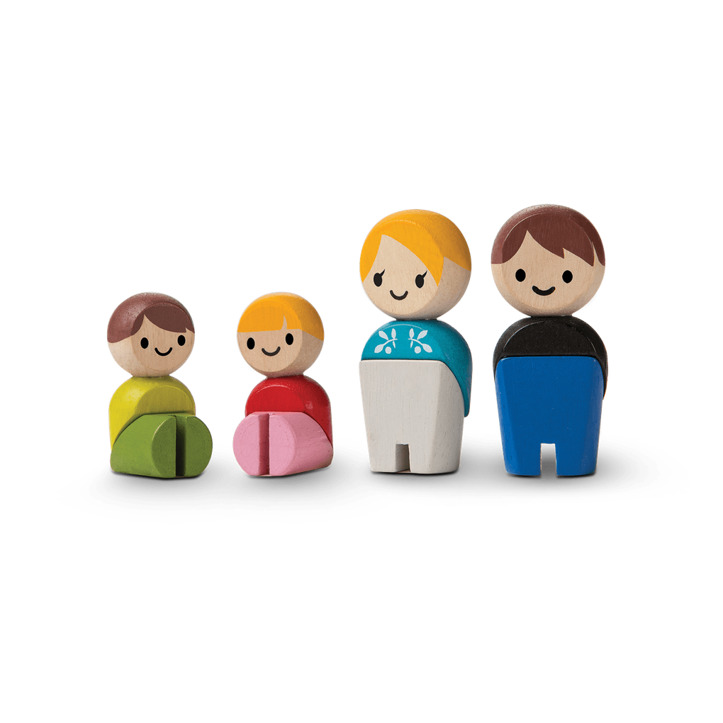 PlanToys PlanWorld Family II wooden toy ของเล่นไม้แปลนทอยส์ ชุดครอบครัว (ยุโรป) ประเภทบทบาทสมมุติ สำหรับอายุ 3 ปีขึ้นไป