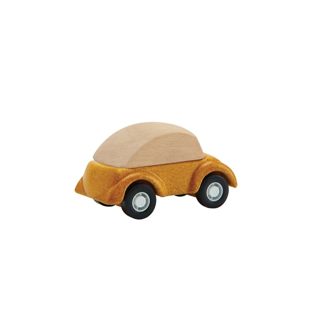 PlanToys yellow Yellow wooden toy ของเล่นไม้แปลนทอยส์ รถ ประเภทบทบาทสมมุติ สำหรับอายุ 3 ปีขึ้นไป