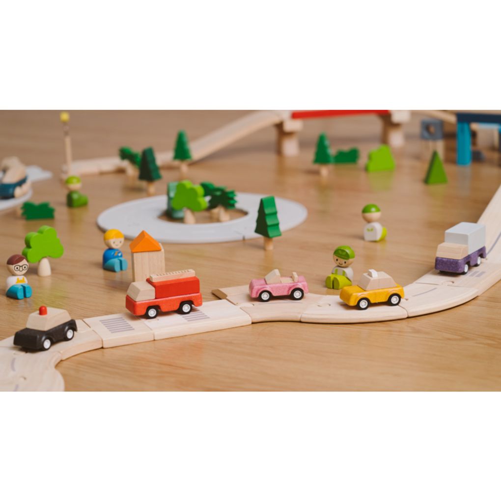 PlanToys Planworld Vehicle Series wooden toy ของเล่นไม้แปลนทอยส์ ชุดรวมรถแปลนเวิลด์ ประเภทบทบาทสมมุติ สำหรับอายุ 3 ปีขึ้นไป