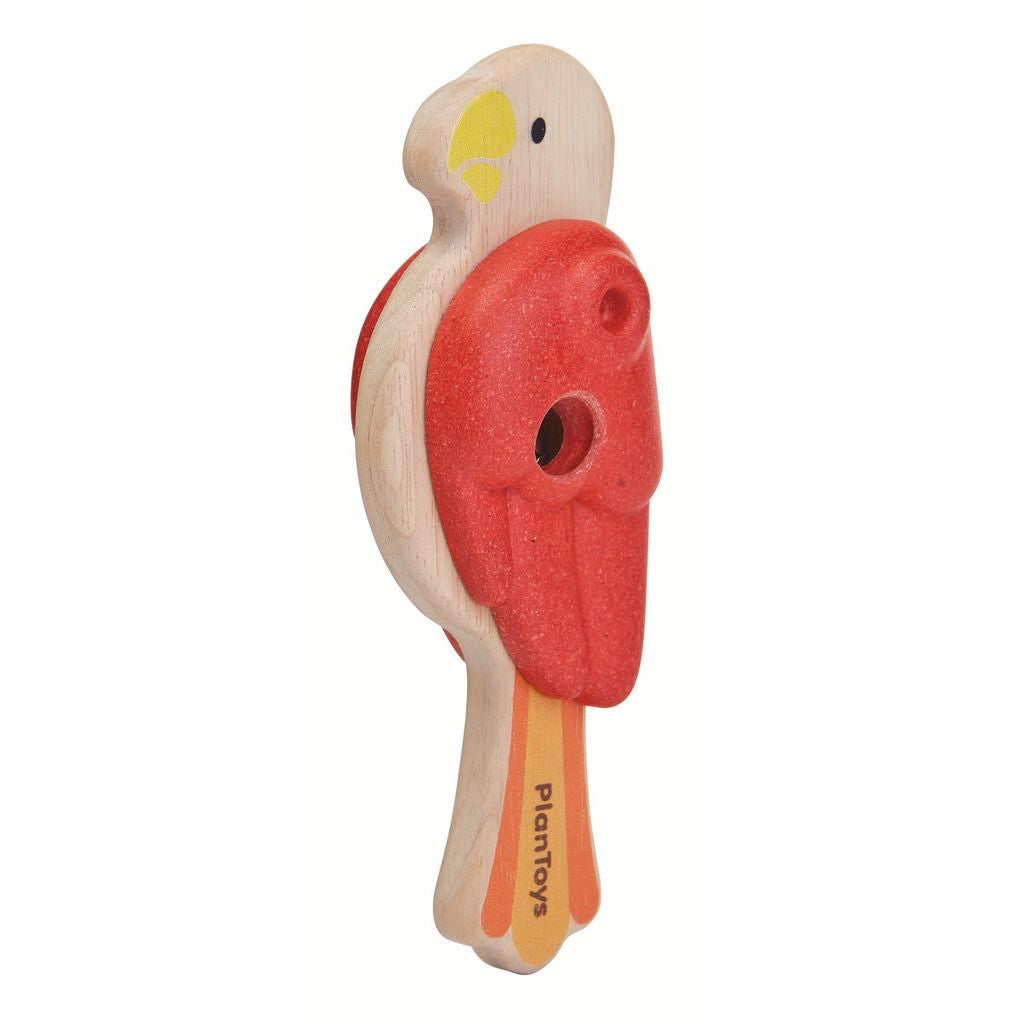 PlanToys Bird Percussion – Parrot wooden toy ของเล่นไม้แปลนทอยส์ เพอร์คัชชันรูปนกแก้ว ประเภทดนตรี สำหรับอายุ 18 เดือนขึ้นไป