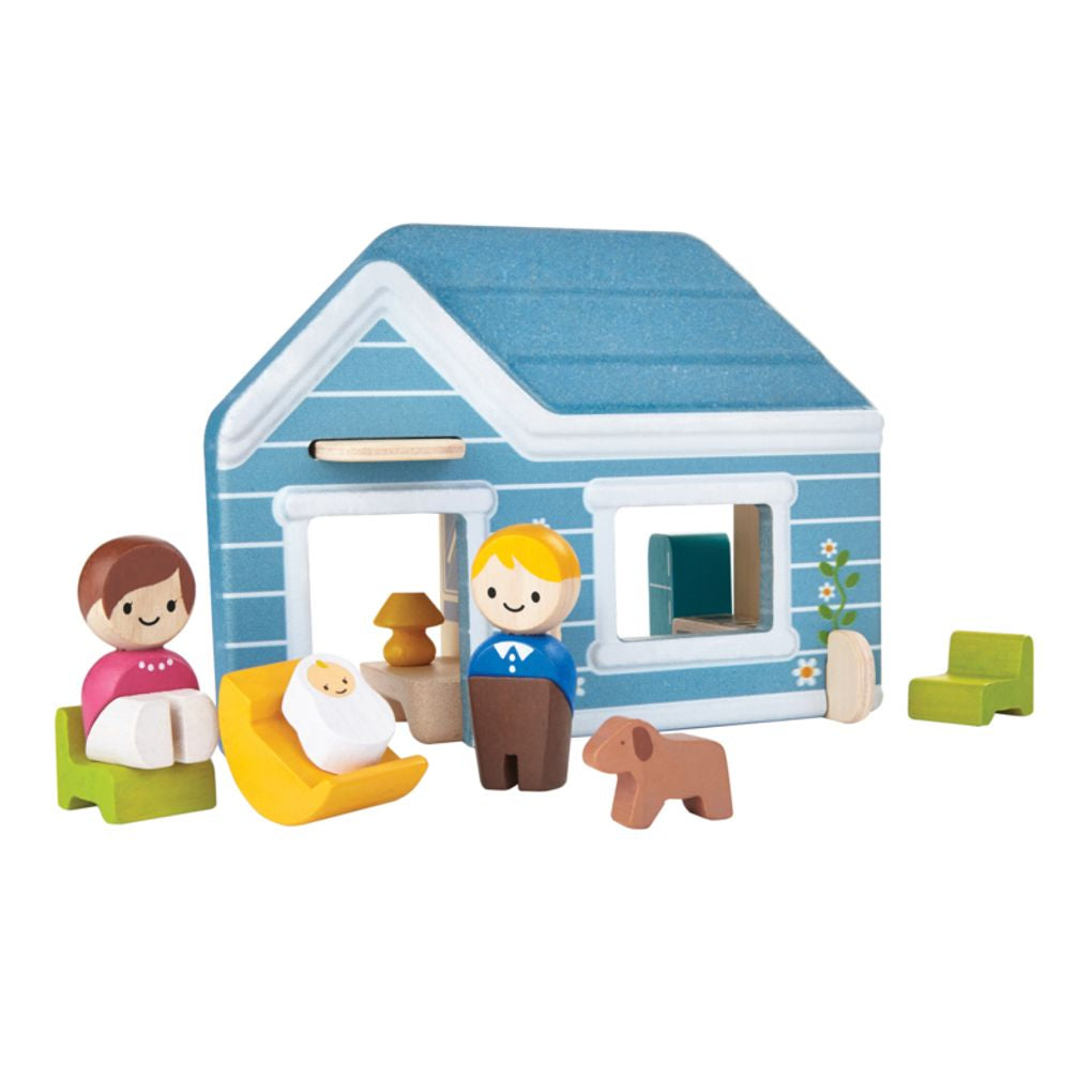 PlanToys Home wooden toy ของเล่นไม้แปลนทอยส์ บ้าน ประเภทบทบาทสมมุติ สำหรับอายุ 3 ปีขึ้นไป