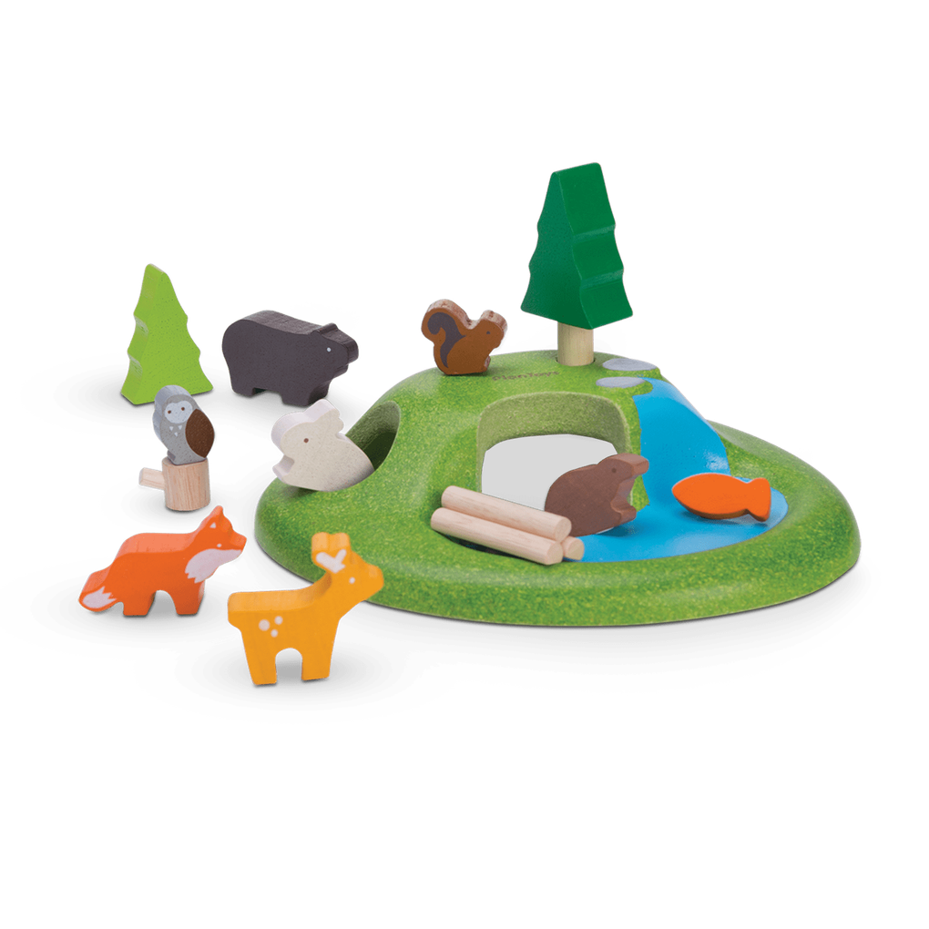 PlanToys Animal Set wooden toy ของเล่นไม้แปลนทอยส์ ชุดสัตว์โลกน่ารัก ประเภทบทบาทสมมุติ สำหรับอายุ 3 ปีขึ้นไป